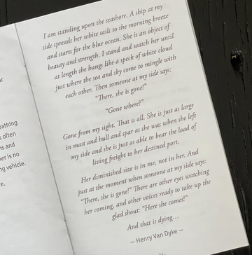 "Gone From my Sight" - Henry van Dyke